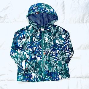 Green hooded wind breaker